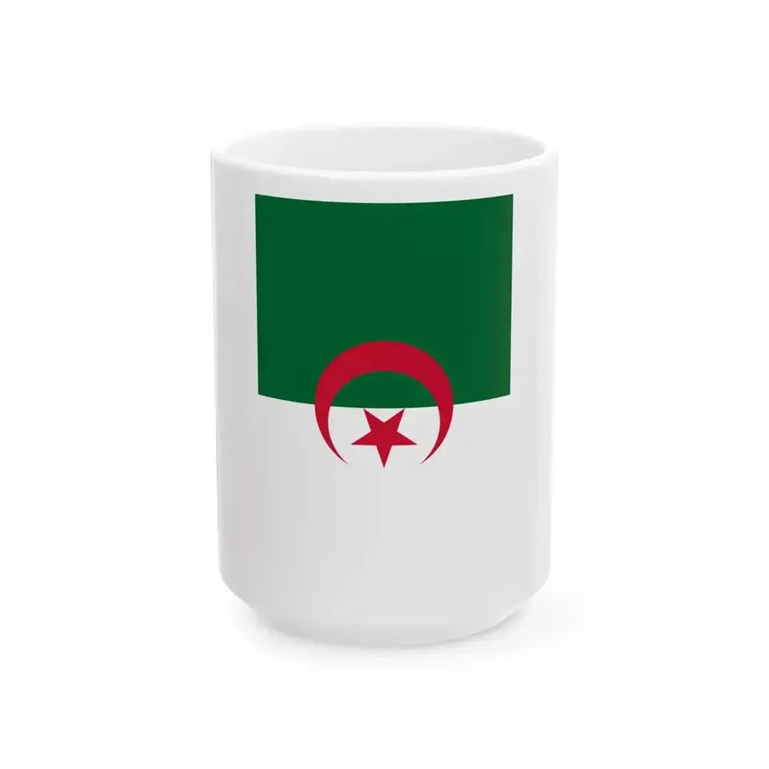 Flag of Algeria vertical (Algeria) White Coffee Mug 15oz - Go Mug Yourself