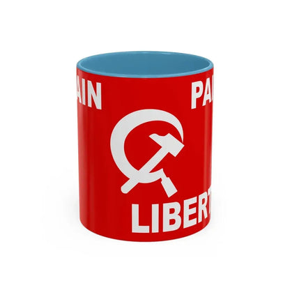 Flag of Algerian Communist Party - Accent Coffee Mug 11oz Light Blue - Go Mug Yourself