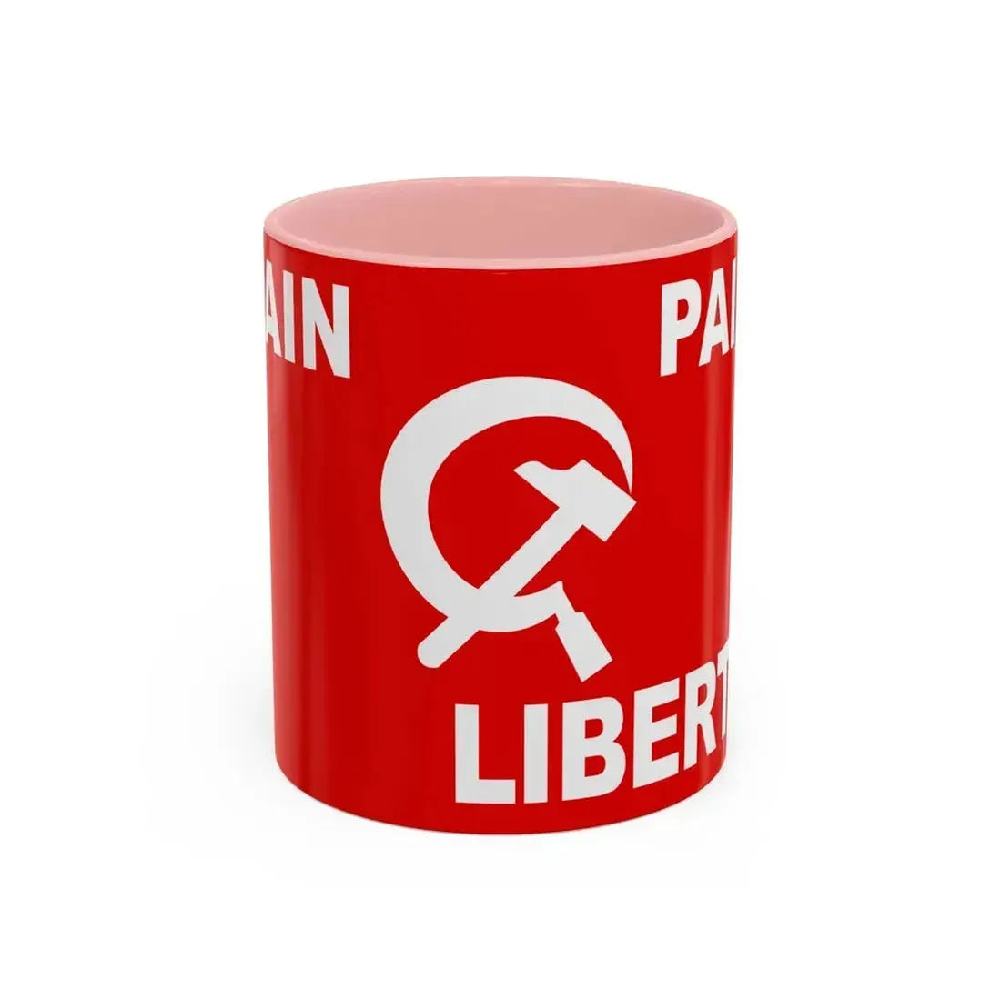 Flag of Algerian Communist Party - Accent Coffee Mug 11oz Pink - Go Mug Yourself