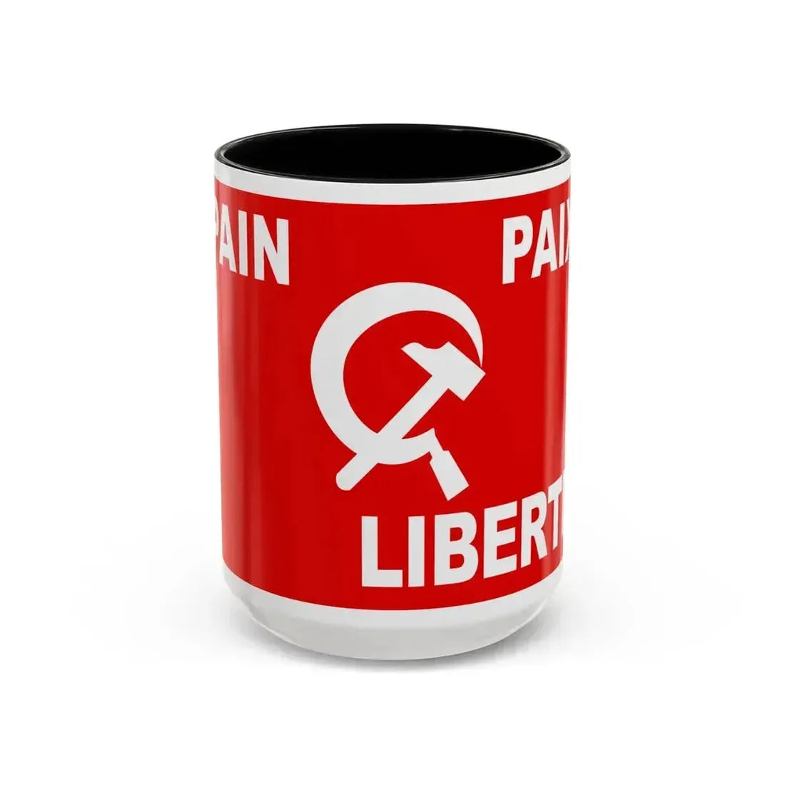 Flag of Algerian Communist Party - Accent Coffee Mug 15oz Black - Go Mug Yourself
