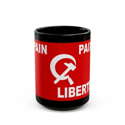 Flag of Algerian Communist Party - Black Coffee Mug 15oz - Go Mug Yourself