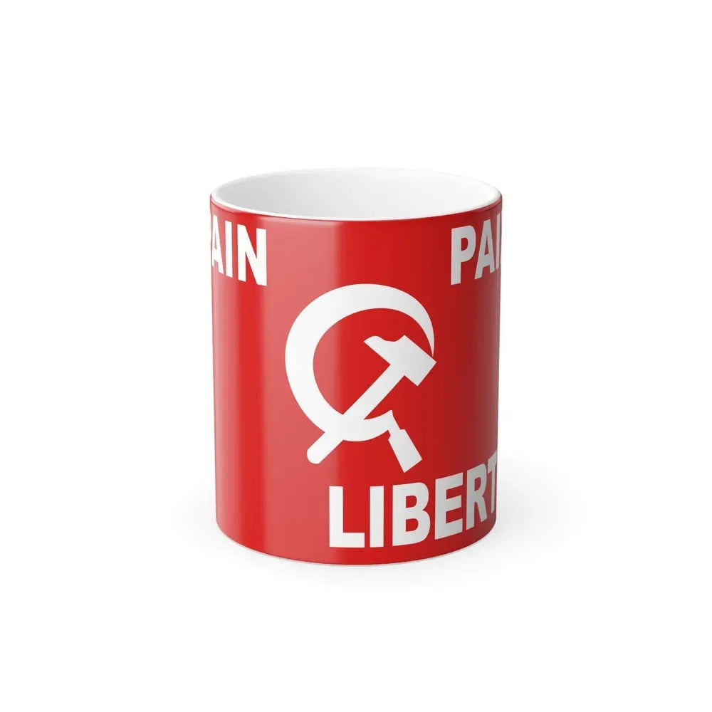 Flag of Algerian Communist Party - Color Changing Coffee Mug 11oz - Go Mug Yourself