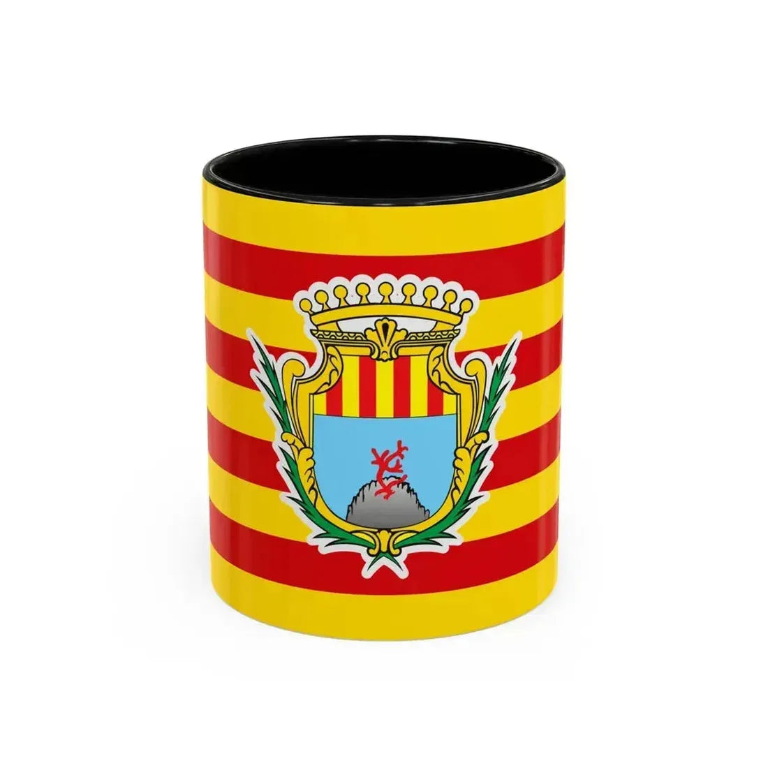 Flag of Alghero Italy - Accent Coffee Mug 11oz Black - Go Mug Yourself