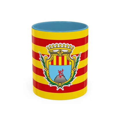 Flag of Alghero Italy - Accent Coffee Mug 11oz Light Blue - Go Mug Yourself