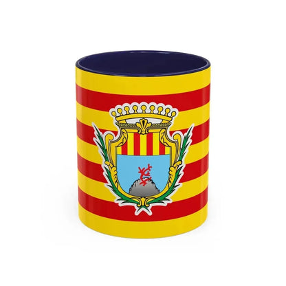 Flag of Alghero Italy - Accent Coffee Mug 11oz Navy - Go Mug Yourself