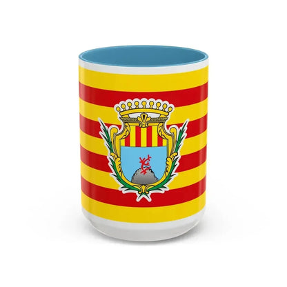 Flag of Alghero Italy - Accent Coffee Mug 15oz Light Blue - Go Mug Yourself