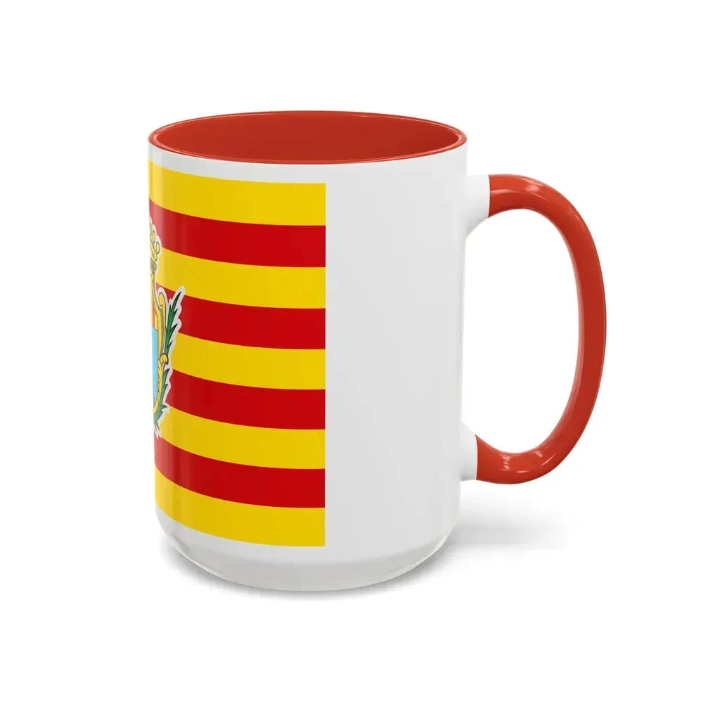 Flag of Alghero Italy - Accent Coffee Mug - Go Mug Yourself