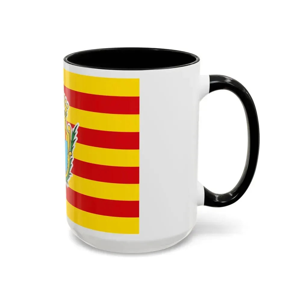 Flag of Alghero Italy - Accent Coffee Mug - Go Mug Yourself