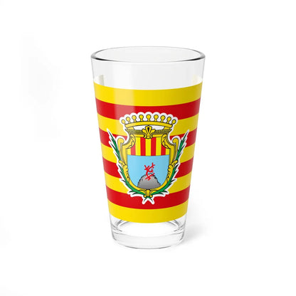 Flag of Alghero Italy - Pint Glass 16oz-16oz-Go Mug Yourself