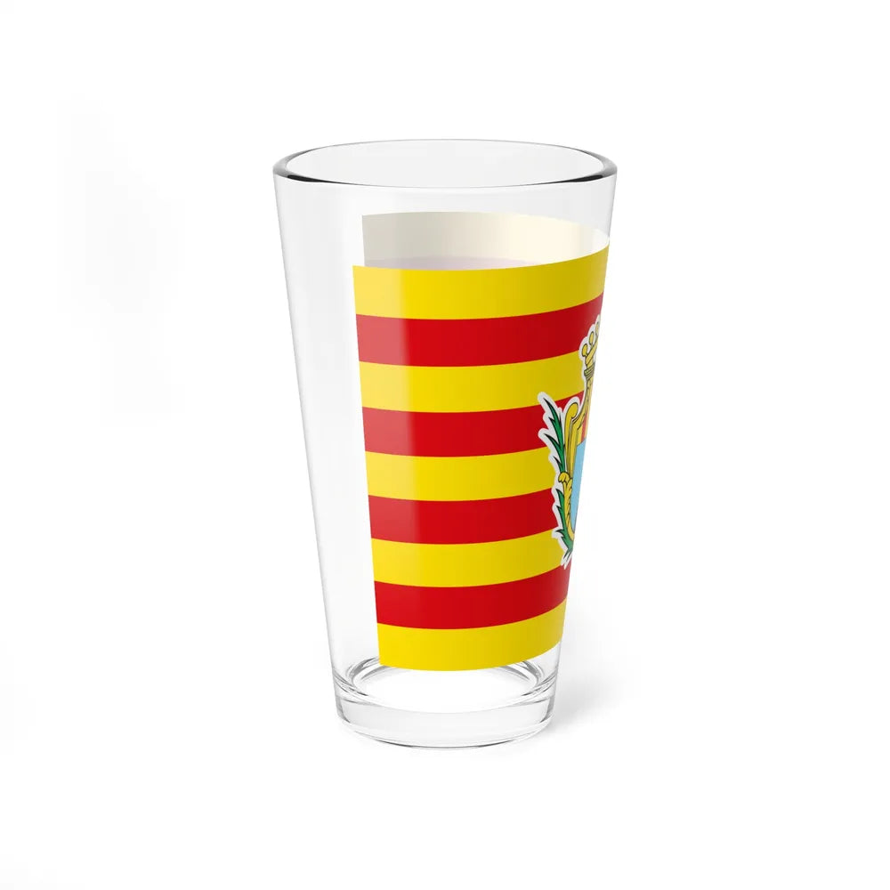 Flag of Alghero Italy - Pint Glass 16oz-Go Mug Yourself