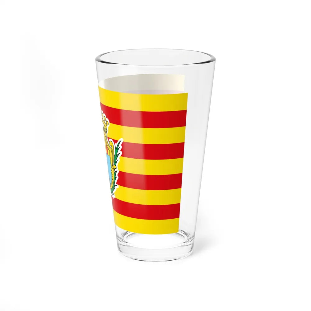 Flag of Alghero Italy - Pint Glass 16oz-Go Mug Yourself