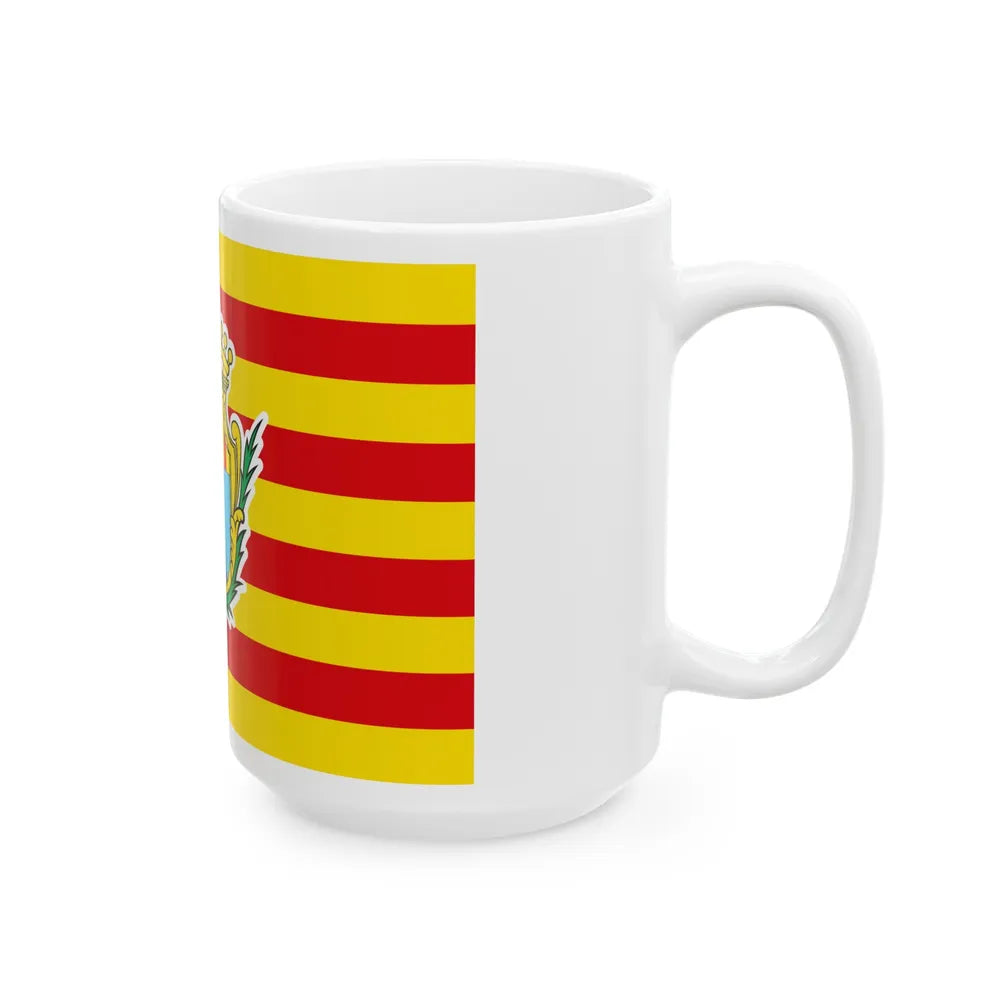 Flag of Alghero Italy - White Coffee Mug-Go Mug Yourself