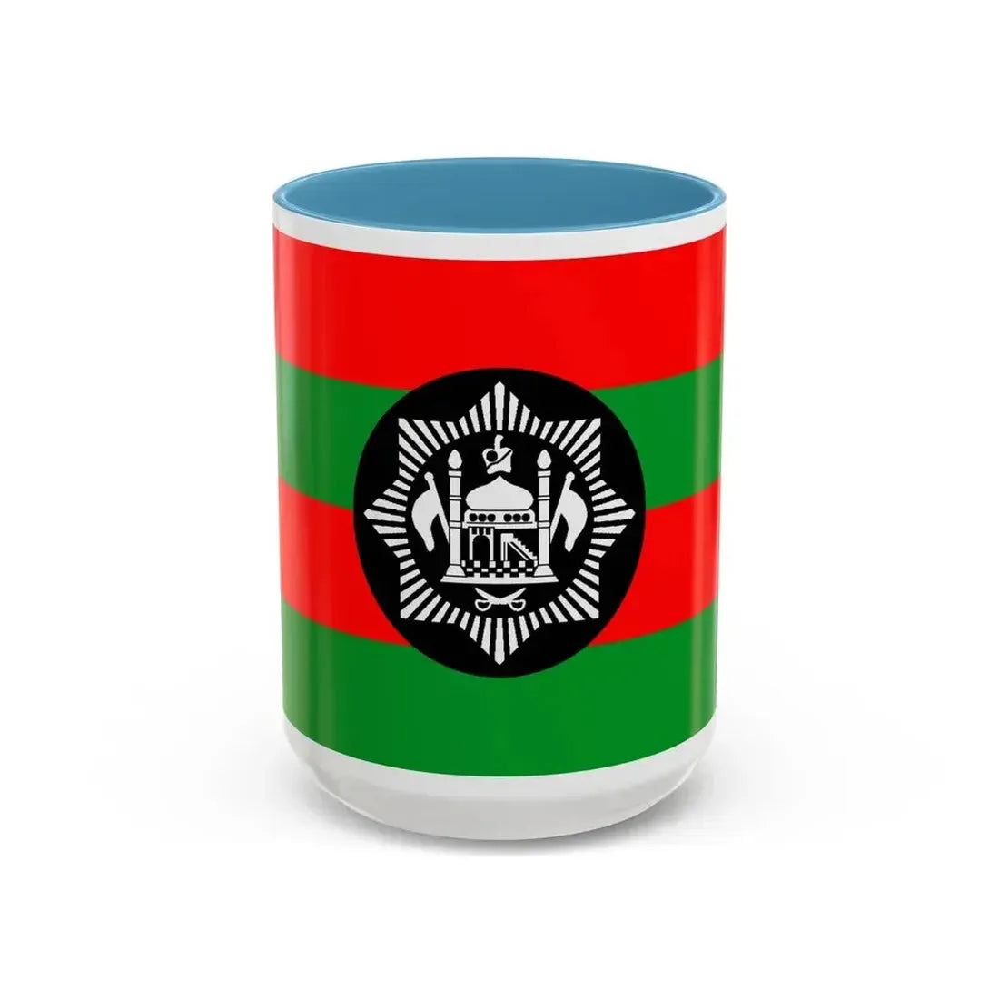Flag of Ali Ahmad Khan's rebellion against Habibullah Kalakani - Accent Coffee Mug 15oz Light Blue - Go Mug Yourself