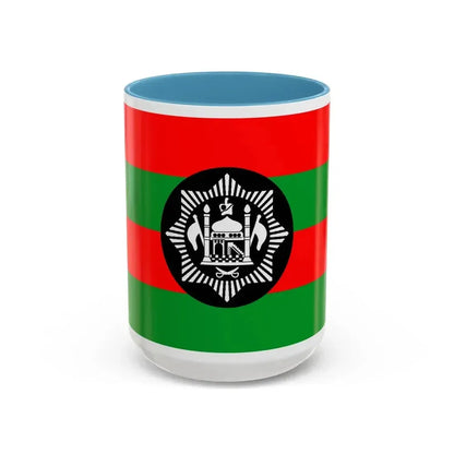 Flag of Ali Ahmad Khan's rebellion against Habibullah Kalakani - Accent Coffee Mug 15oz Light Blue - Go Mug Yourself