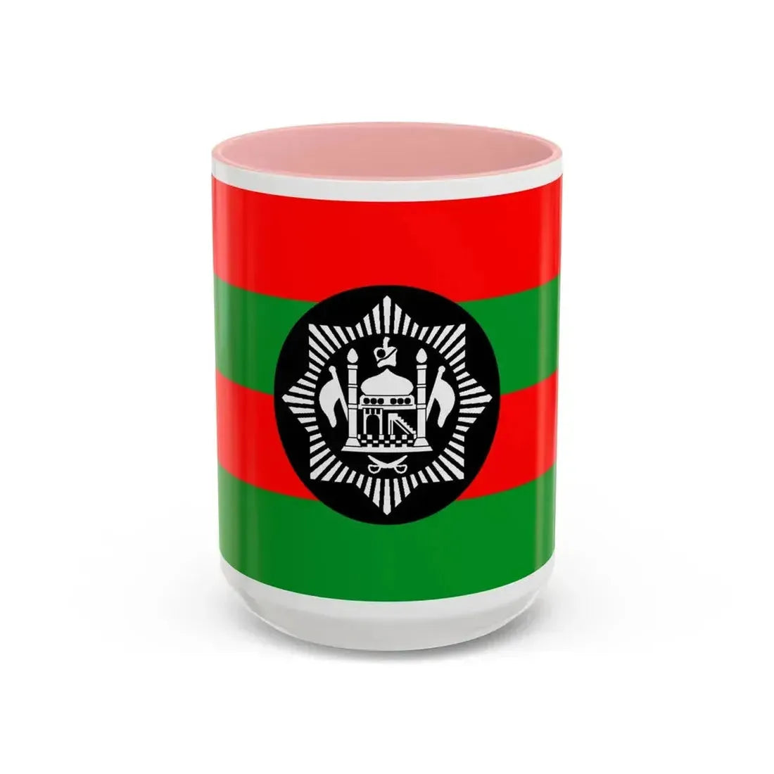 Flag of Ali Ahmad Khan's rebellion against Habibullah Kalakani - Accent Coffee Mug 15oz Pink - Go Mug Yourself