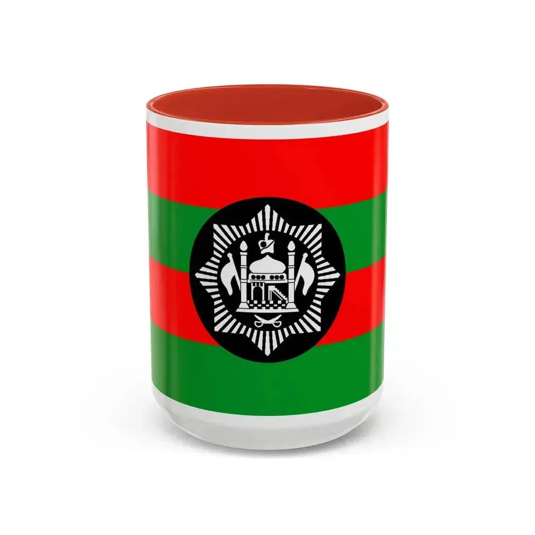 Flag of Ali Ahmad Khan's rebellion against Habibullah Kalakani - Accent Coffee Mug 15oz Red - Go Mug Yourself