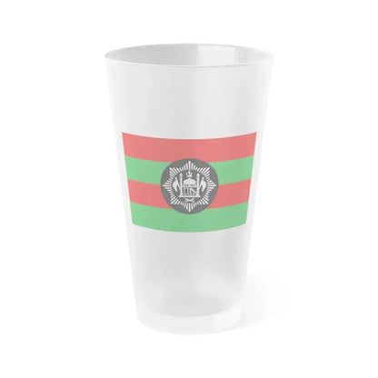 Flag of Ali Ahmad Khan's rebellion against Habibullah Kalakani - Frosted Pint Glass 16oz 16oz Frosted - Go Mug Yourself