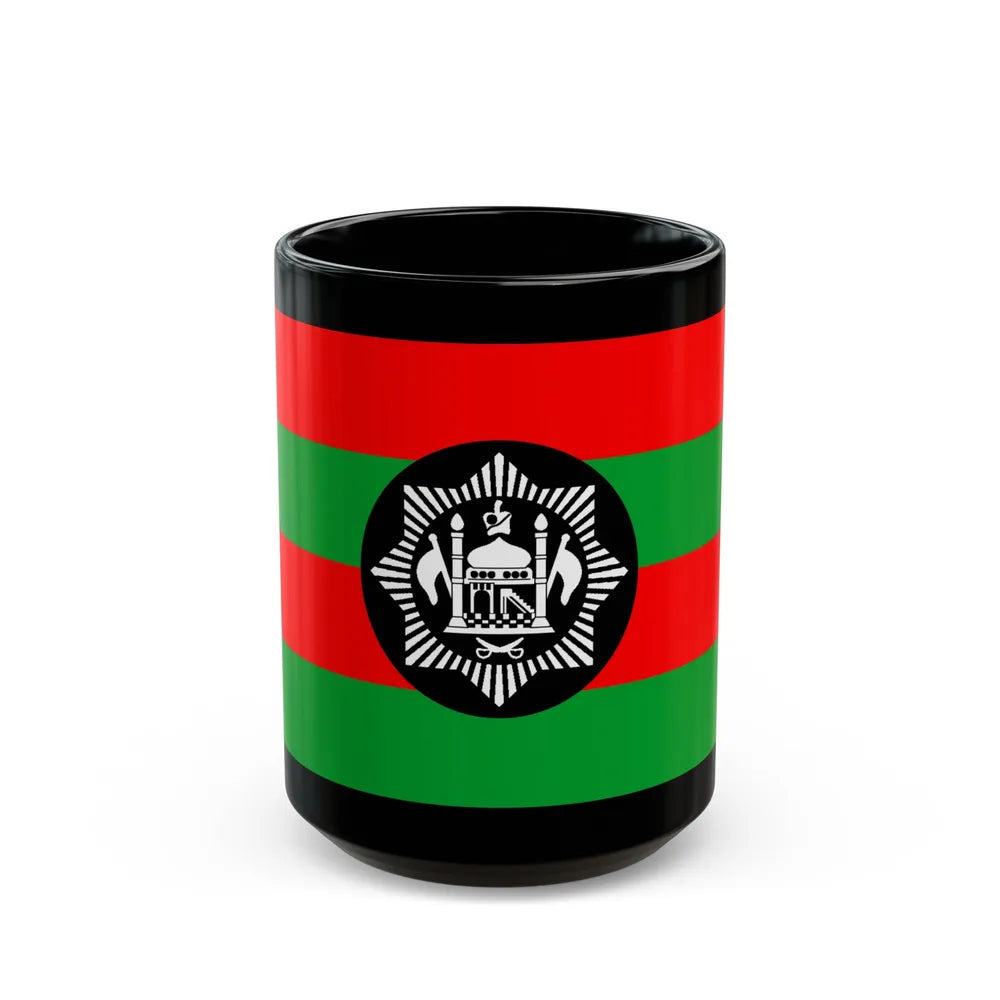 Flag of Ali Ahmad Khan's rebellion against Habibullah Kalakani - Black Coffee Mug-15oz-Go Mug Yourself