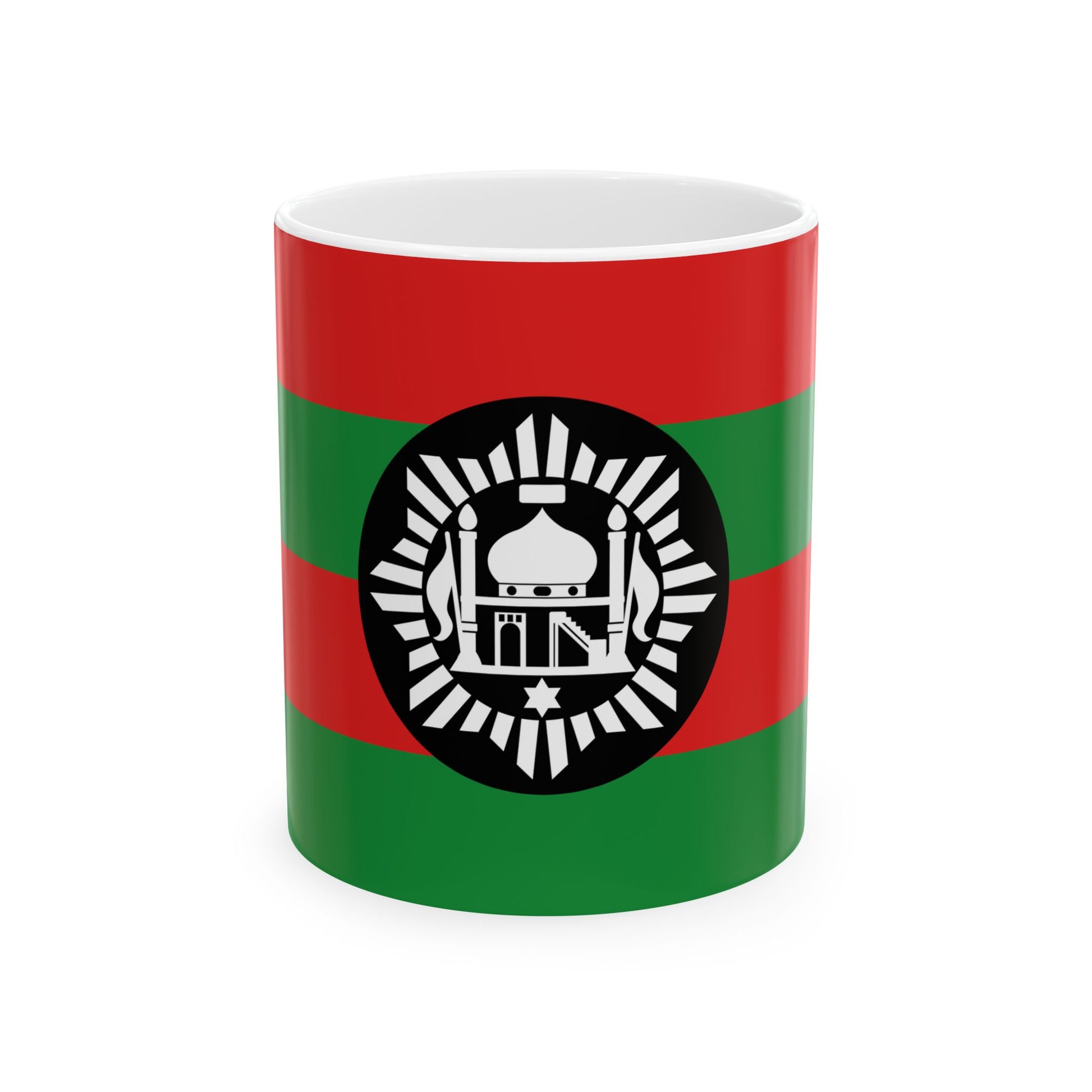 Flag of Ali Ahmad Khans rebellion against Habibullah Kalakani defaked svg-version (Afghanistan) White Coffee Mug-11oz-Go Mug Yourself