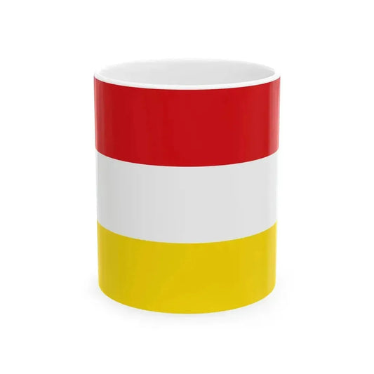Flag of Alken (Belgium) White Coffee Mug 11oz - Go Mug Yourself