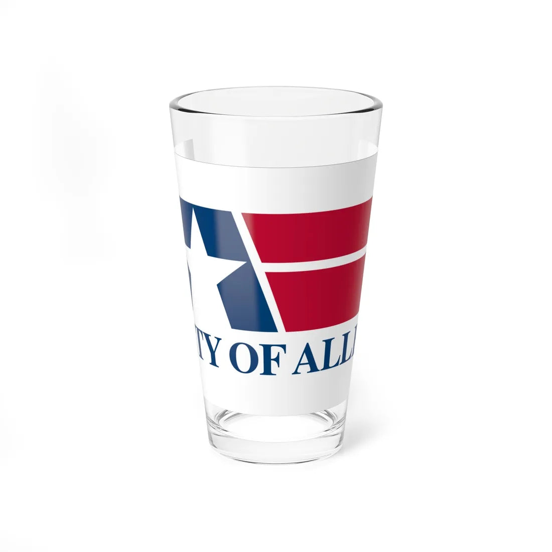 Flag of Allen Texas (United States) Pint Glass 16oz 16oz - Go Mug Yourself