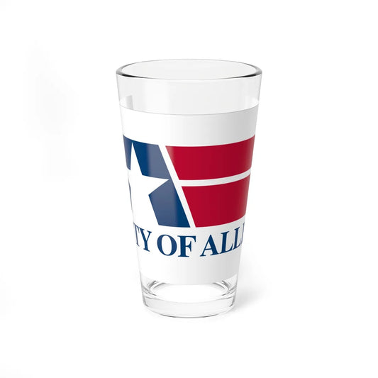 Flag of Allen Texas (United States) Pint Glass 16oz 16oz - Go Mug Yourself
