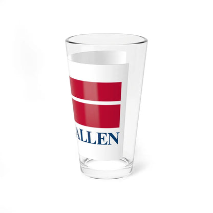 Flag of Allen Texas (United States) Pint Glass 16oz - Go Mug Yourself