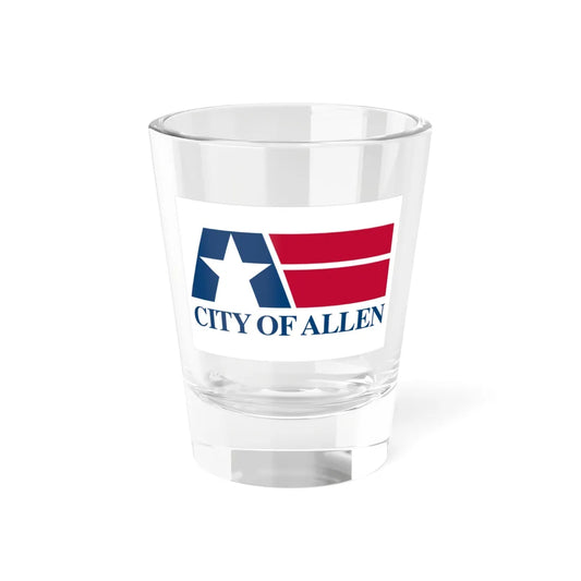 Flag of Allen Texas (United States) Shot Glass 1.5oz 1.5oz - Go Mug Yourself