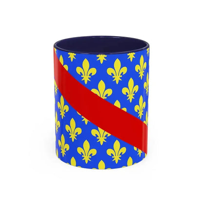 Flag of Allier France 2 - Accent Coffee Mug 11oz Navy - Go Mug Yourself