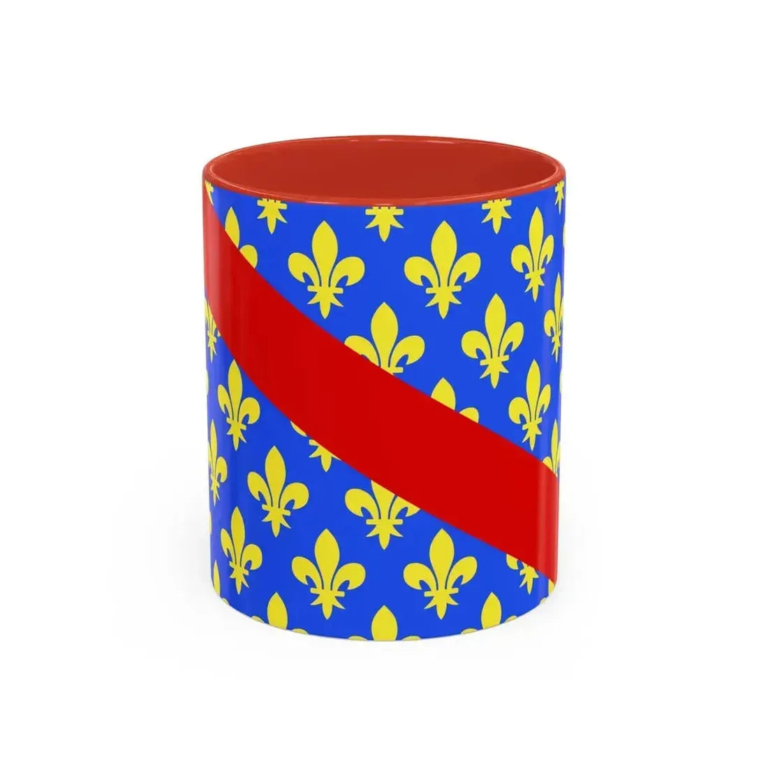 Flag of Allier France 2 - Accent Coffee Mug 11oz Red - Go Mug Yourself