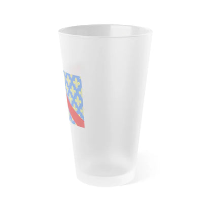 Flag of Allier France 2 - Frosted Pint Glass 16oz-Go Mug Yourself