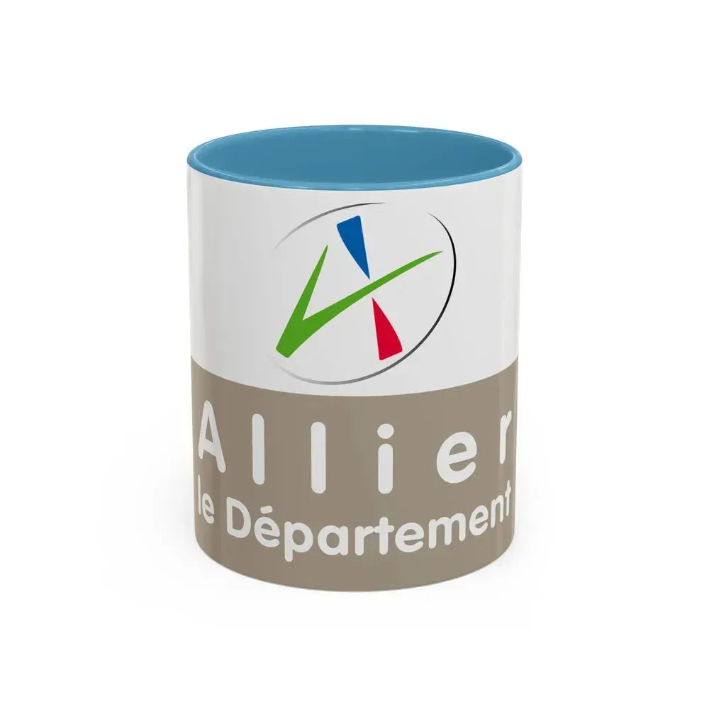 Flag of Allier France - Accent Coffee Mug 11oz Light Blue - Go Mug Yourself
