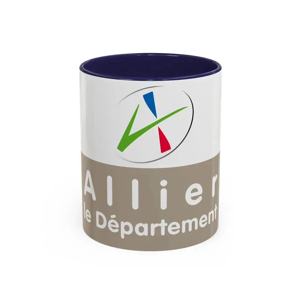 Flag of Allier France - Accent Coffee Mug 11oz Navy - Go Mug Yourself