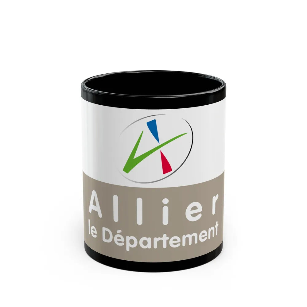 Flag of Allier France - Black Coffee Mug-11oz-Go Mug Yourself