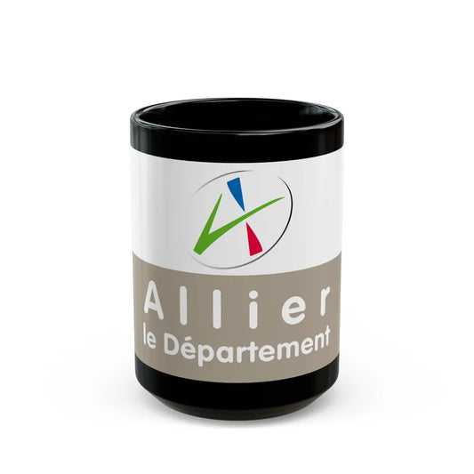 Flag of Allier France - Black Coffee Mug-15oz-Go Mug Yourself