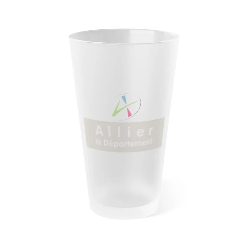 Flag of Allier France - Frosted Pint Glass 16oz-16oz-Frosted-Go Mug Yourself