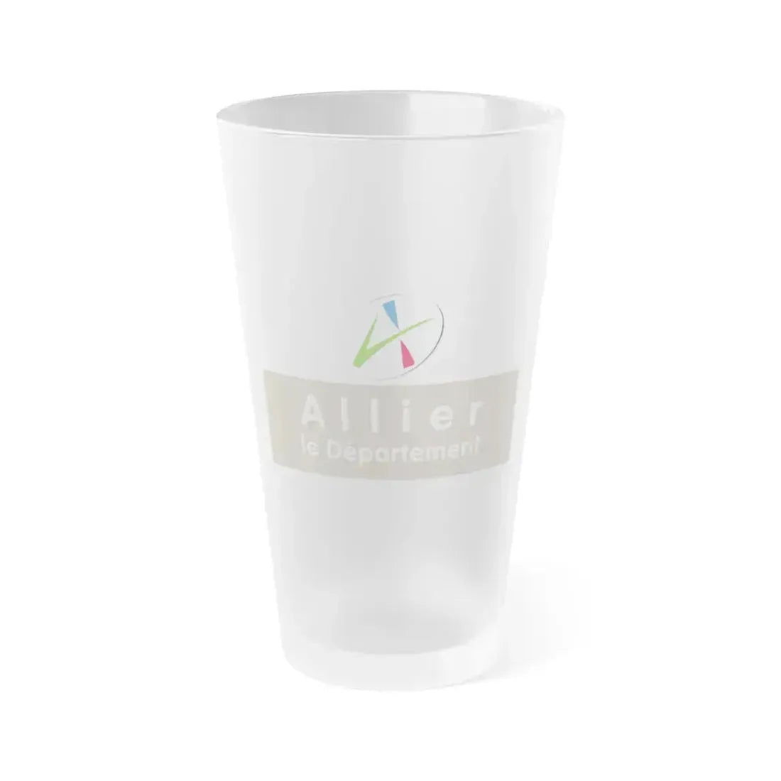 Flag of Allier France - Frosted Pint Glass 16oz 16oz Frosted - Go Mug Yourself