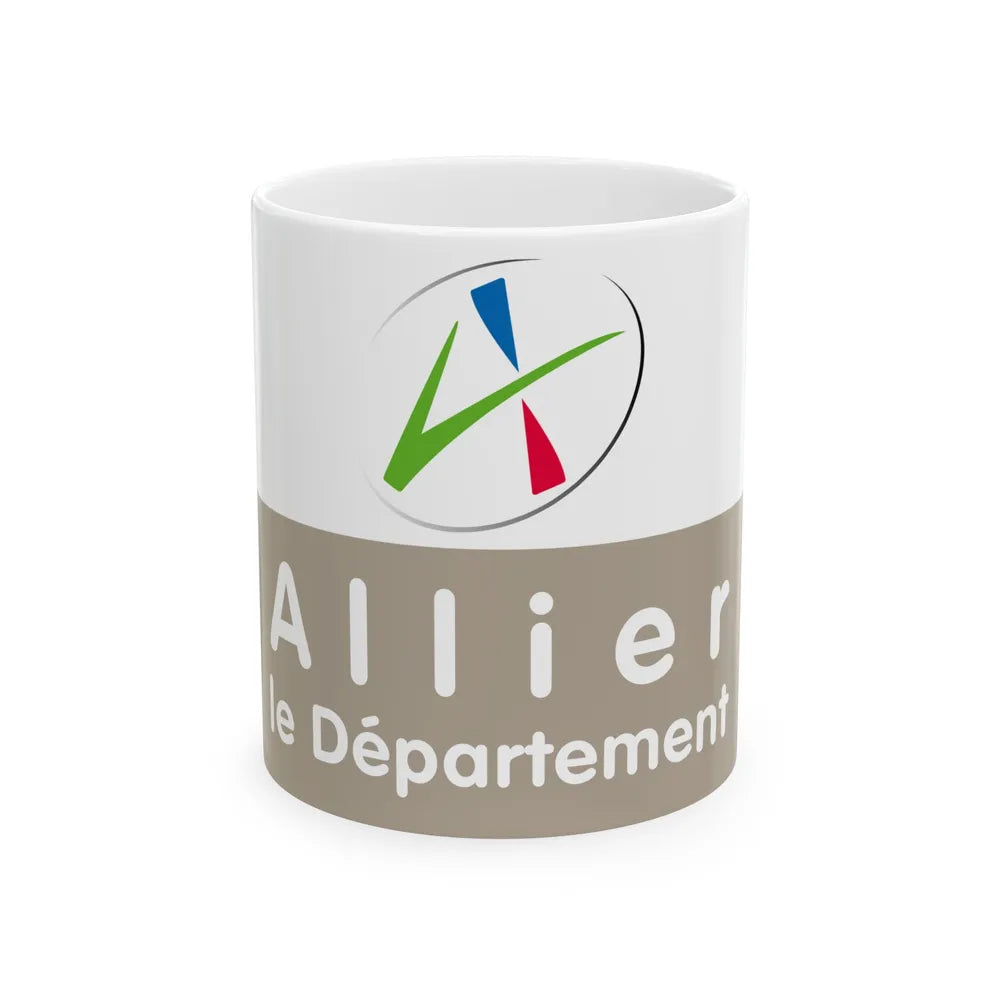 Flag of Allier France - White Coffee Mug-11oz-Go Mug Yourself