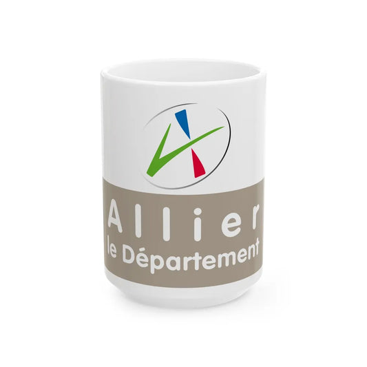 Flag of Allier France - White Coffee Mug-15oz-Go Mug Yourself