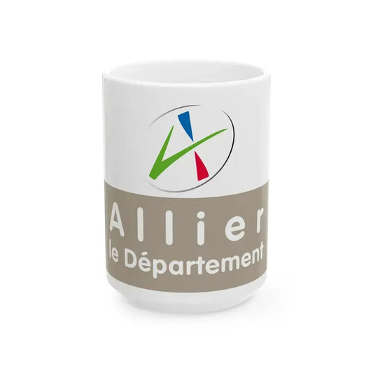 Flag of Allier France - White Coffee Mug 15oz - Go Mug Yourself