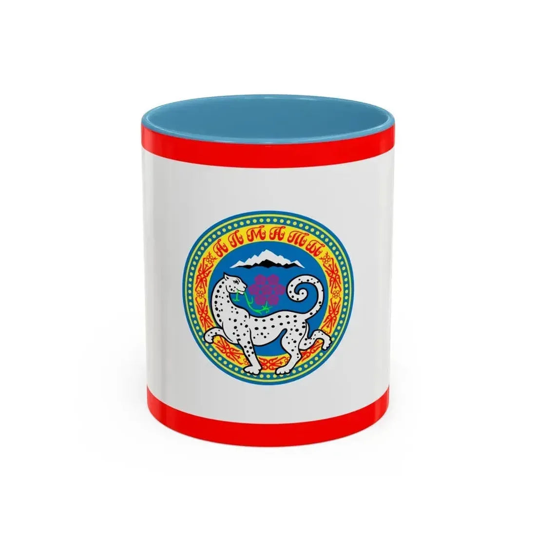 Flag of Almaty Kazakhstan - Accent Coffee Mug 11oz Light Blue - Go Mug Yourself