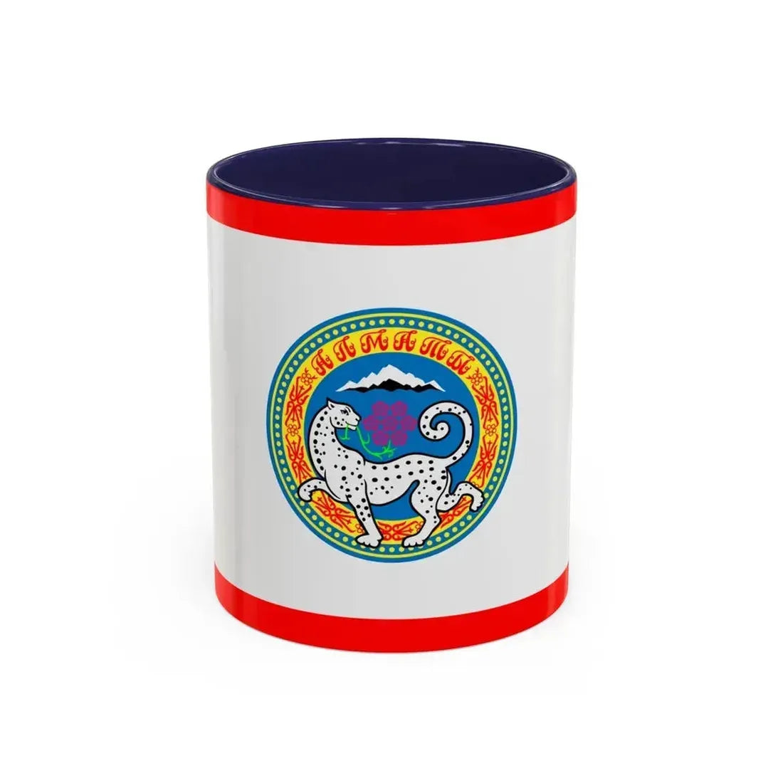 Flag of Almaty Kazakhstan - Accent Coffee Mug 11oz Navy - Go Mug Yourself