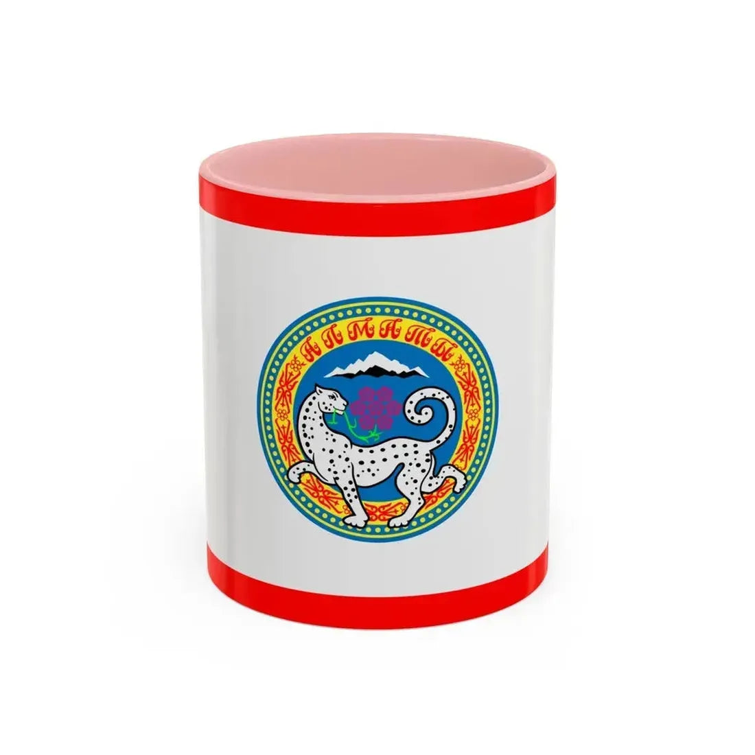 Flag of Almaty Kazakhstan - Accent Coffee Mug 11oz Pink - Go Mug Yourself