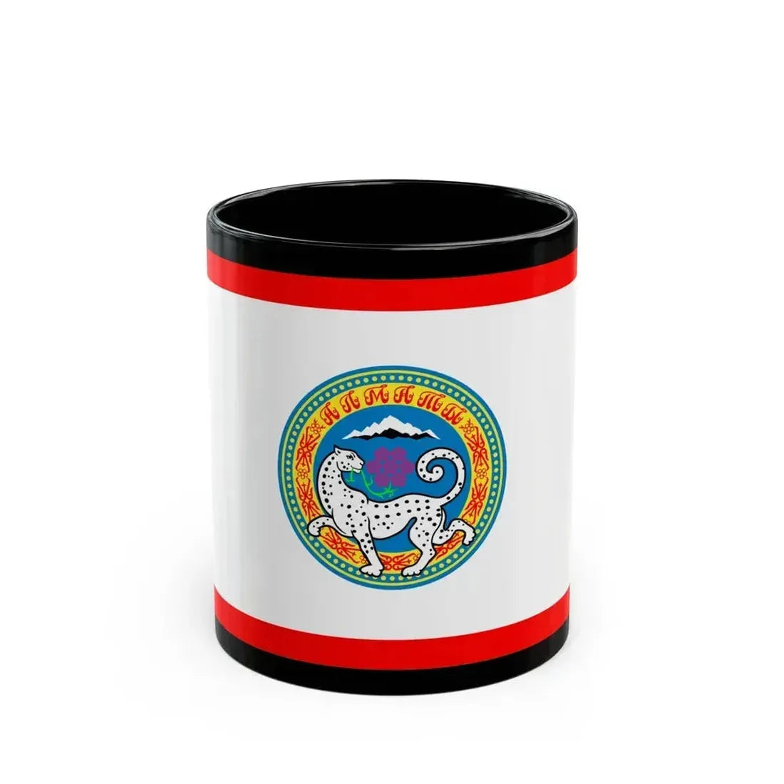Flag of Almaty Kazakhstan - Black Coffee Mug 11oz - Go Mug Yourself