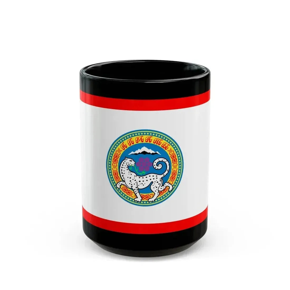 Flag of Almaty Kazakhstan - Black Coffee Mug 15oz - Go Mug Yourself