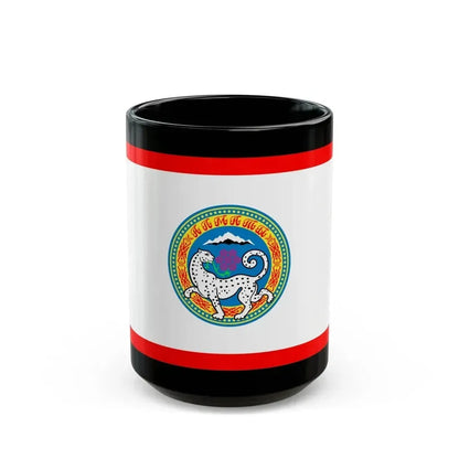Flag of Almaty Kazakhstan - Black Coffee Mug 15oz - Go Mug Yourself