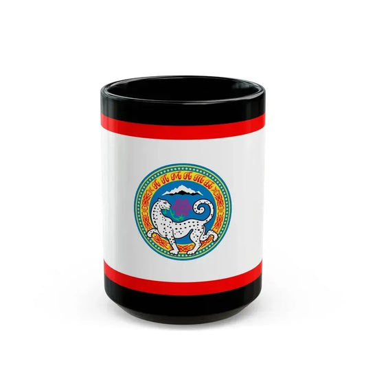 Flag of Almaty Kazakhstan - Black Coffee Mug 15oz - Go Mug Yourself