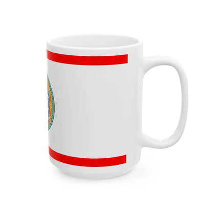 Flag of Almaty Kazakhstan - White Coffee Mug-Go Mug Yourself