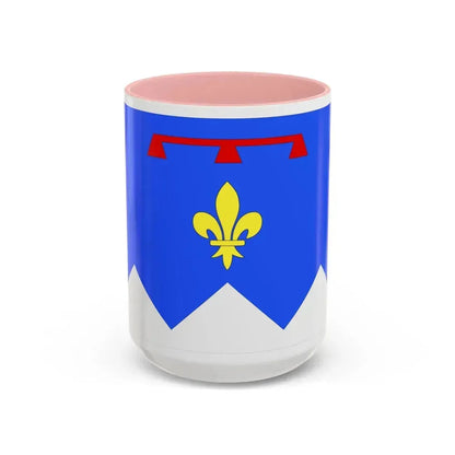 Flag of Alpes de Haute Provence France 2 - Accent Coffee Mug 15oz Pink - Go Mug Yourself