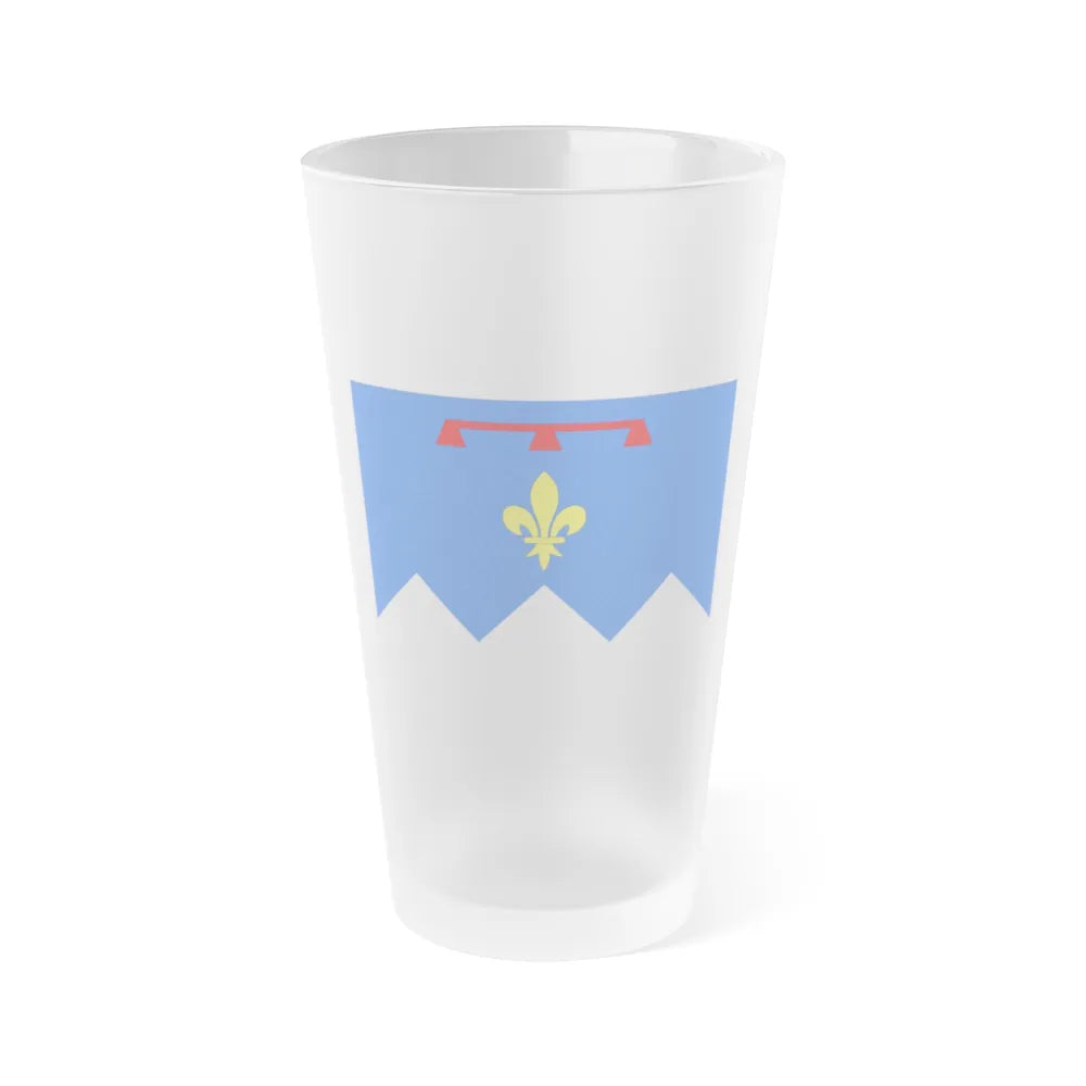 Flag of Alpes de Haute Provence France 2 - Frosted Pint Glass 16oz-16oz-Frosted-Go Mug Yourself